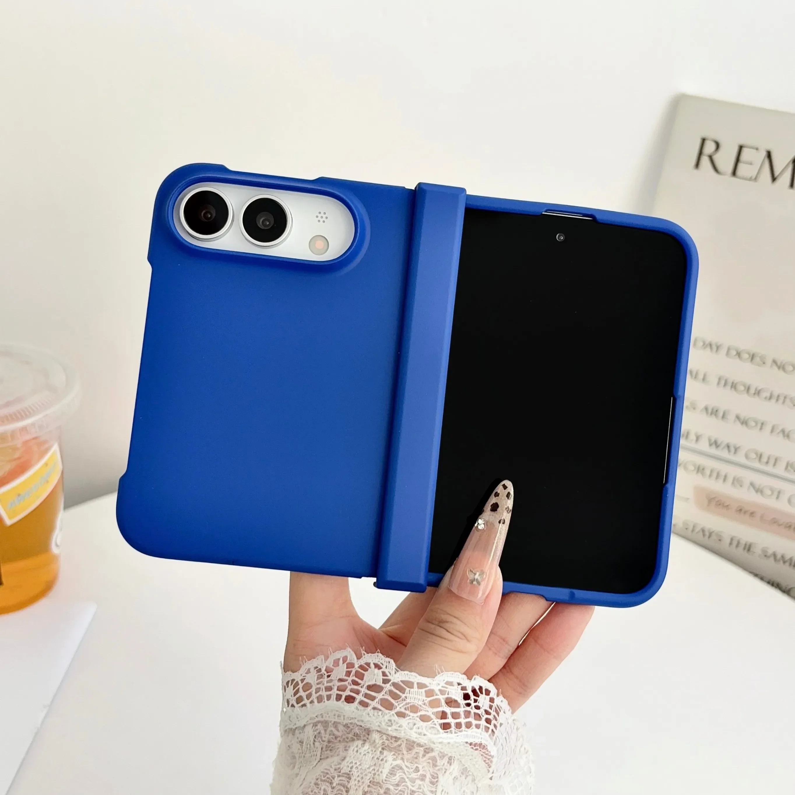 Matte Hard Pc Back Case - Casing Ponsel dengan Tekstur Mirip Kulit