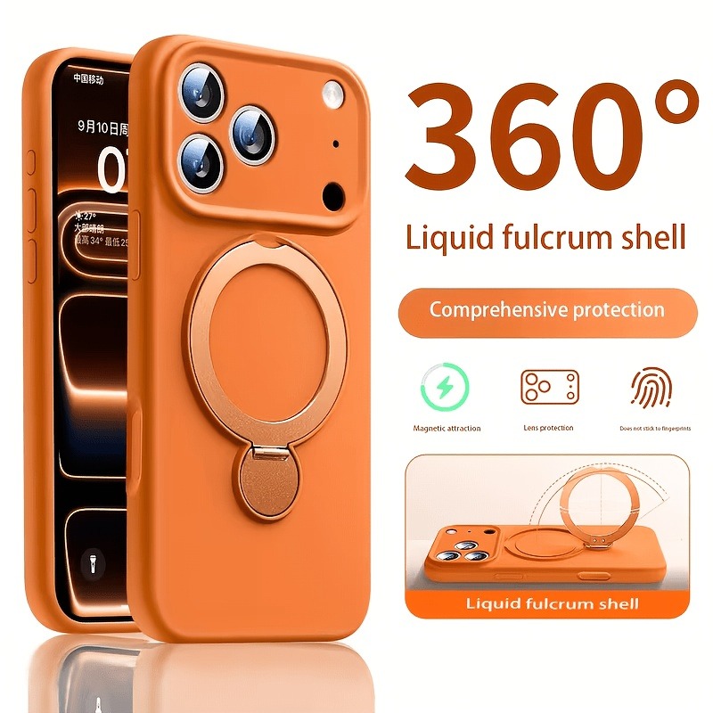 Liquid Silicone Magnetic Phone Case - Casing Ponsel Silikon Cair dengan Dudukan