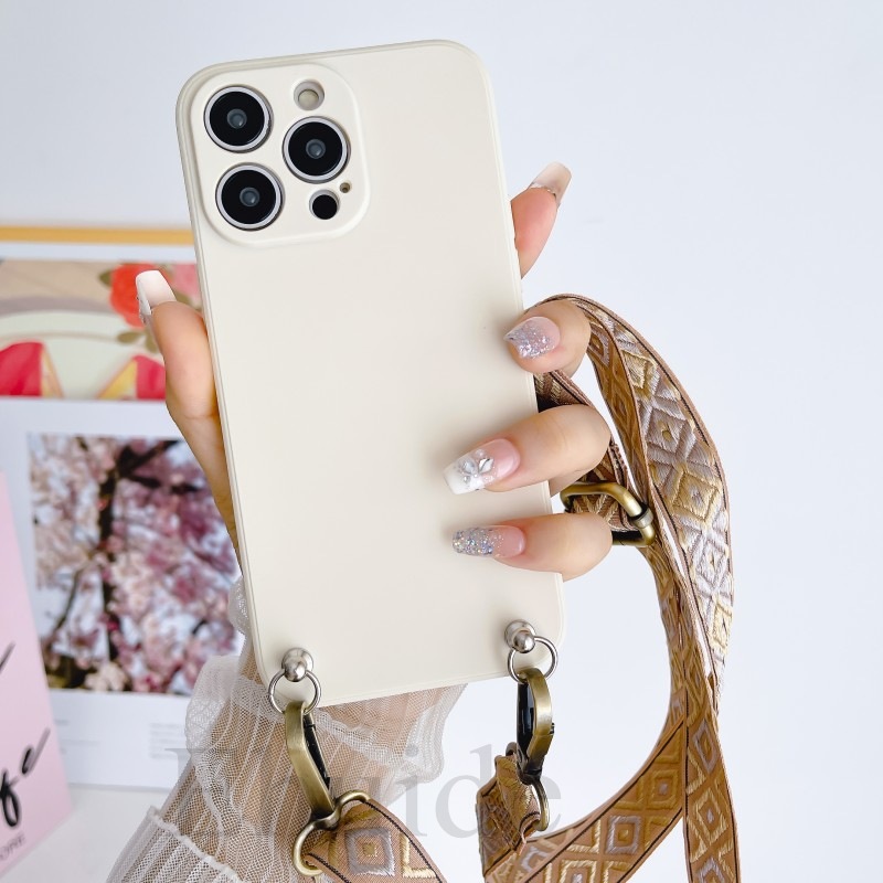 Crossbody Lanyard Neck Strap Case - Casing Tali Selempang Klasik Untuk iPhone