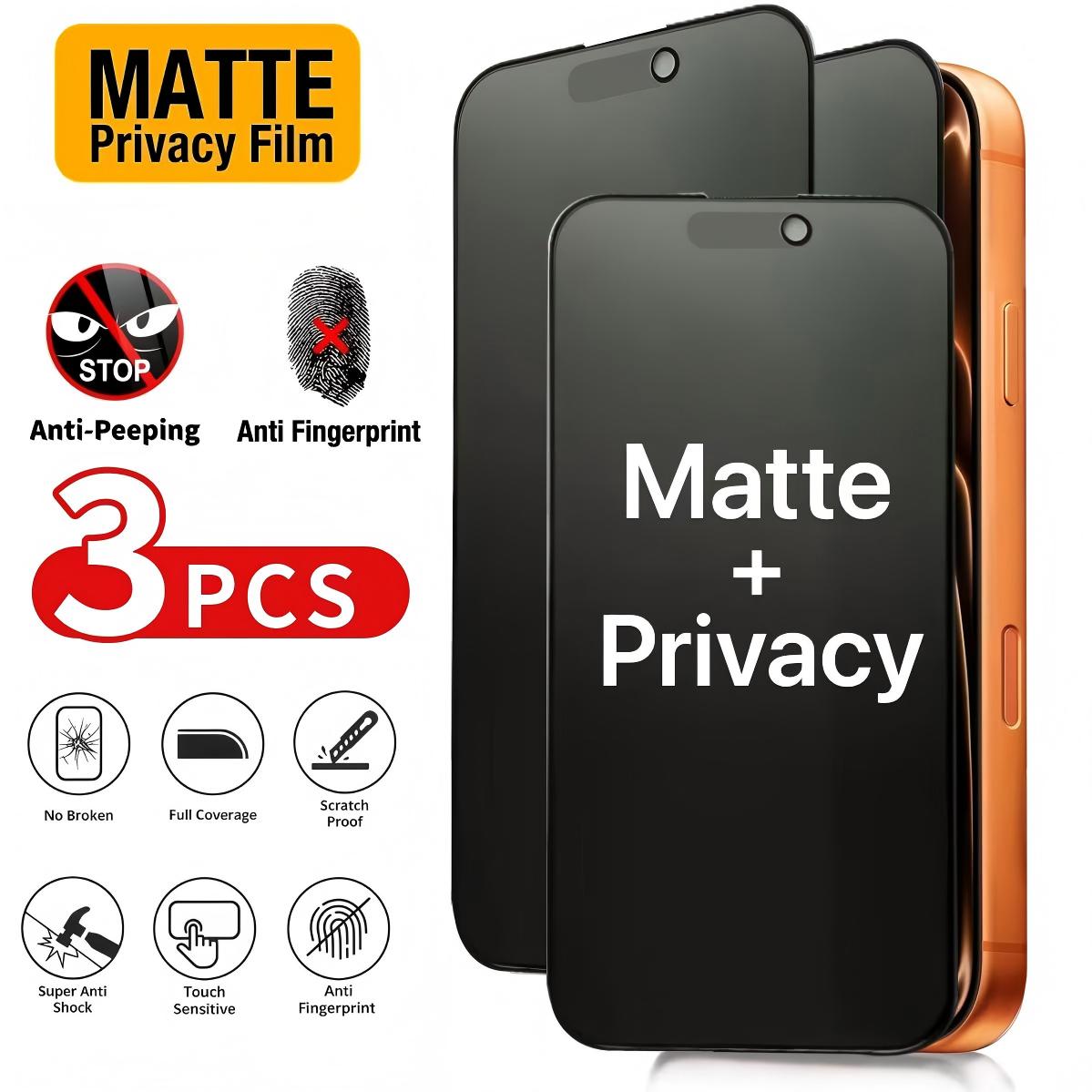 Matte Anti Glare Screen Protector - 3pcs Pelindung Layar Privasi Matte Full