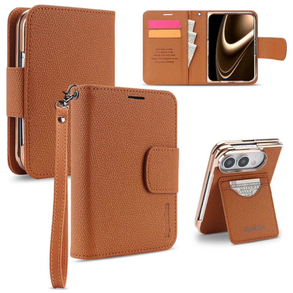 Leather Wallet Card Holder Phone Cover - Casing Ponsel Dompet 2-in-1 yang Dapat