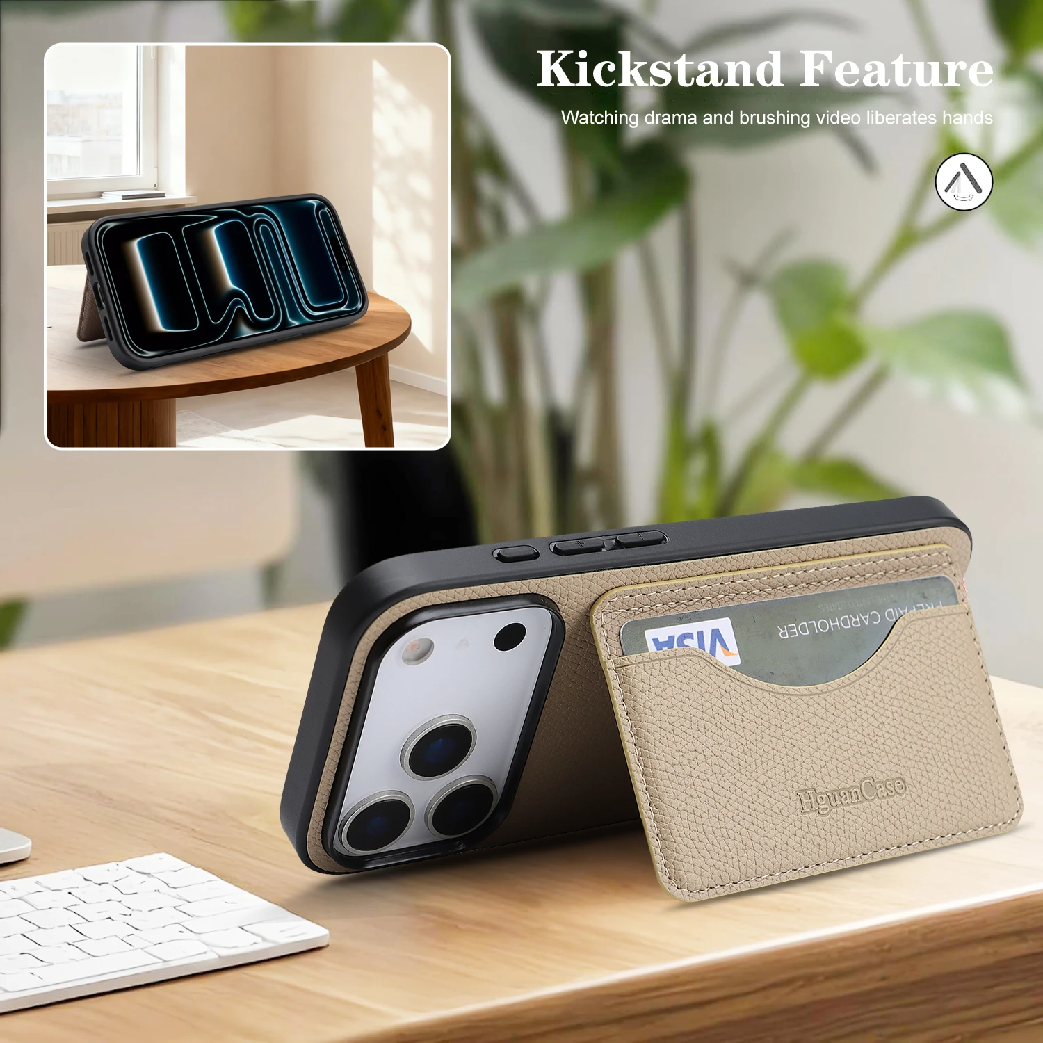Casing Kulit dengan Tempat Kar - Leather Wallet Card Holder Phone Cover ulasan dan harga