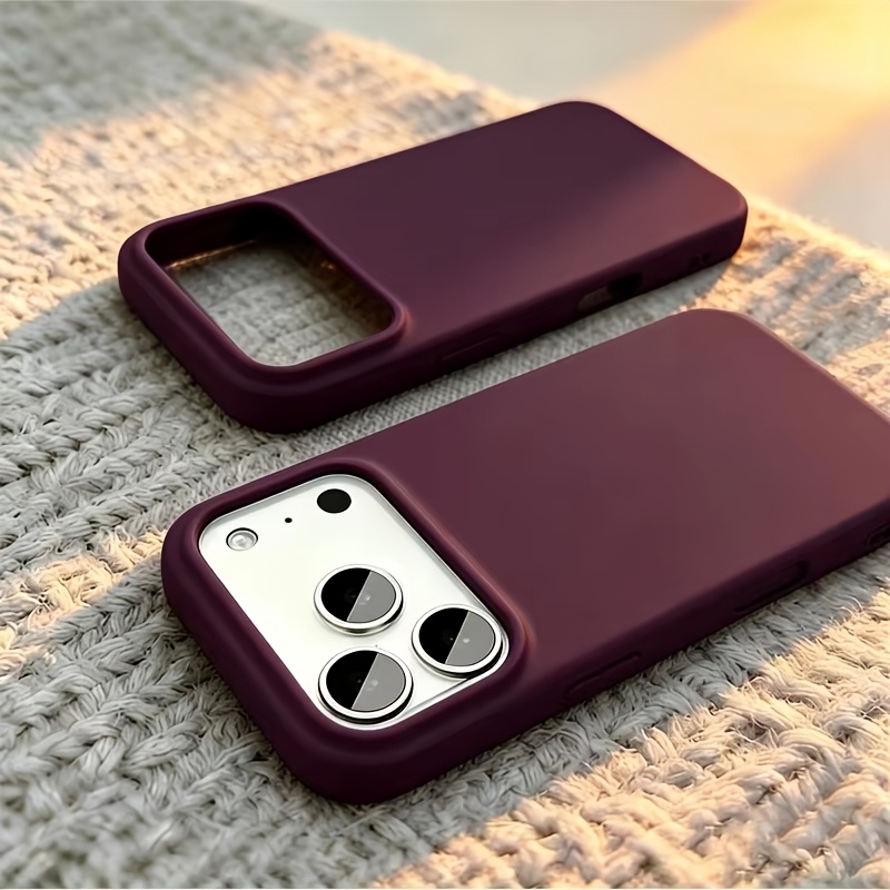 Casing ponsel berwarna solid b - Liquid Silicone Magnetic Phone Case ulasan dan harga