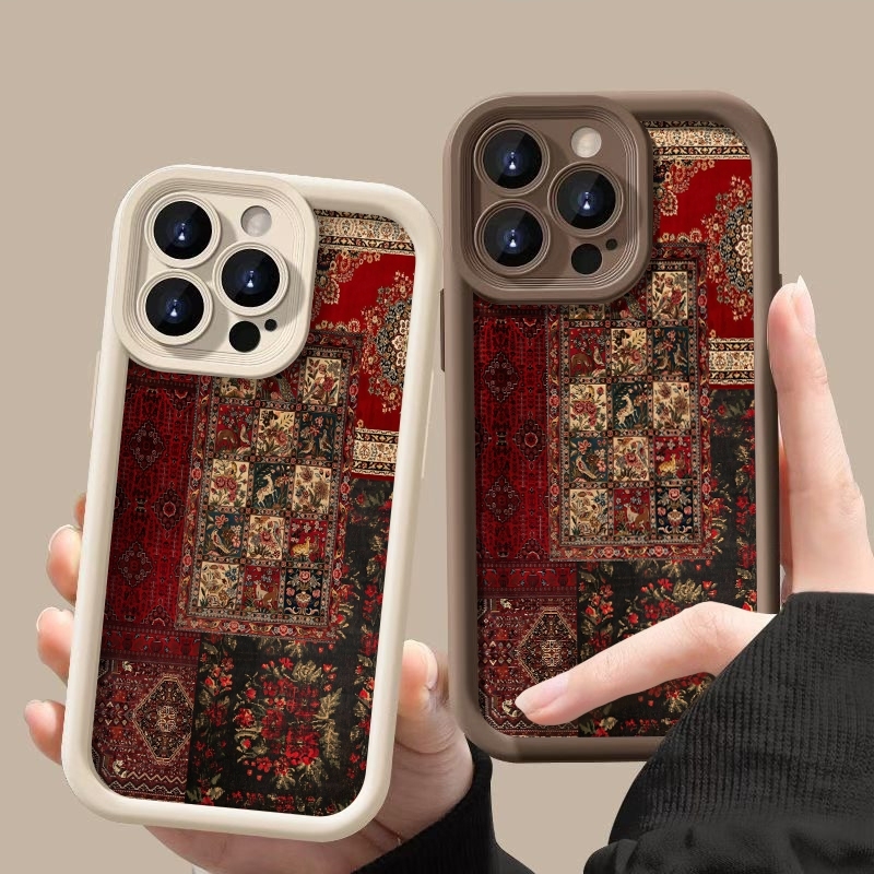 Casing Ponsel Motif Karpet Pat - Vintage Floral Pattern Soft Case ulasan dan harga