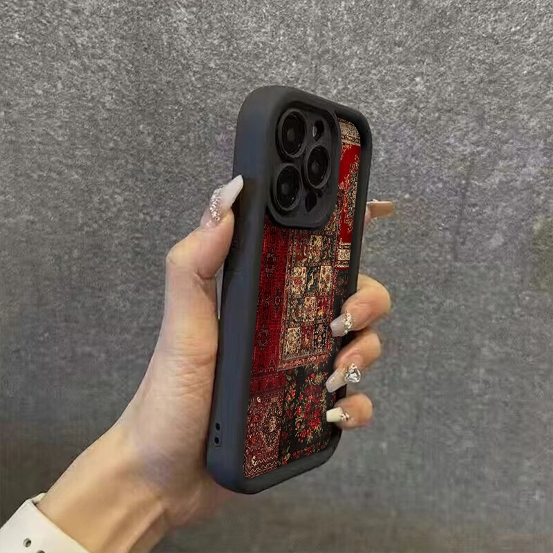 Casing Ponsel Motif Karpet Pat - Vintage Floral Pattern Soft Case ulasan dan harga