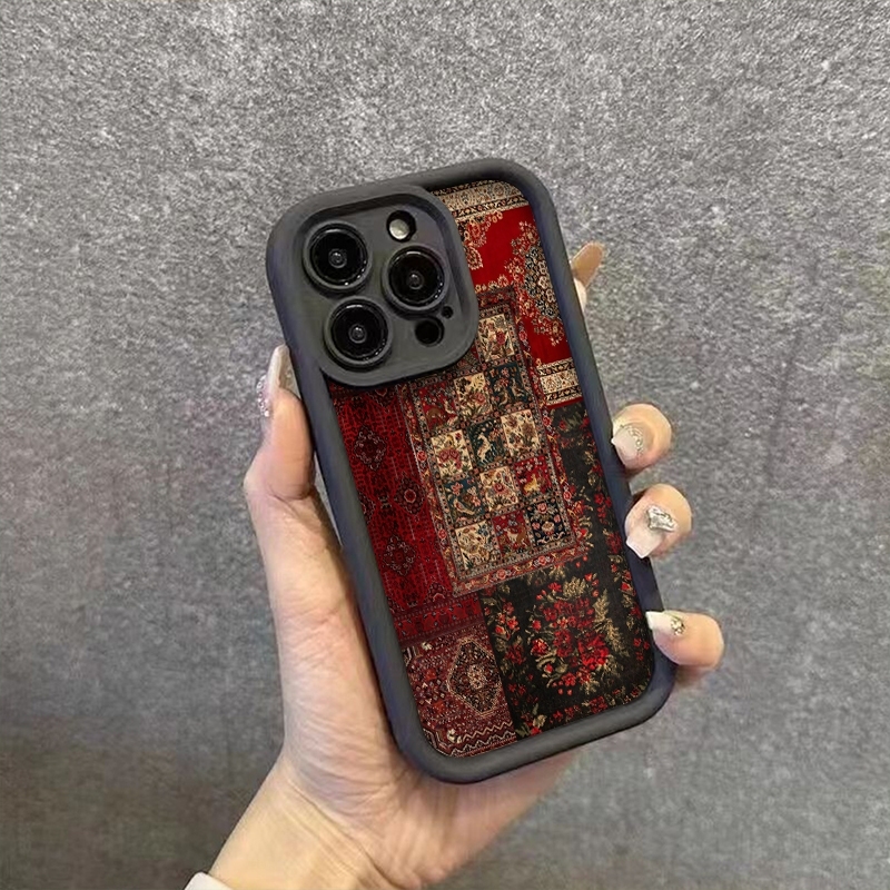 Casing Ponsel Motif Karpet Pat - Vintage Floral Pattern Soft Case ulasan dan harga