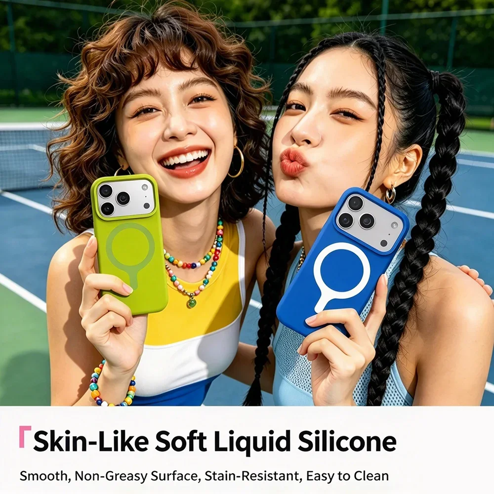 Casing Ponsel Silikon Cair Mag - Liquid Silicone Magnetic Phone Case ulasan dan harga