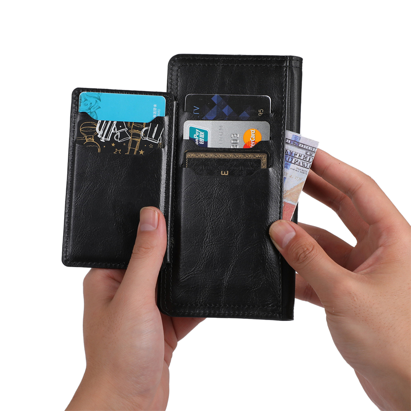 Casing Tempat Kartu Dompet Kul - Leather Wallet Card Holder Phone Cover ulasan dan harga